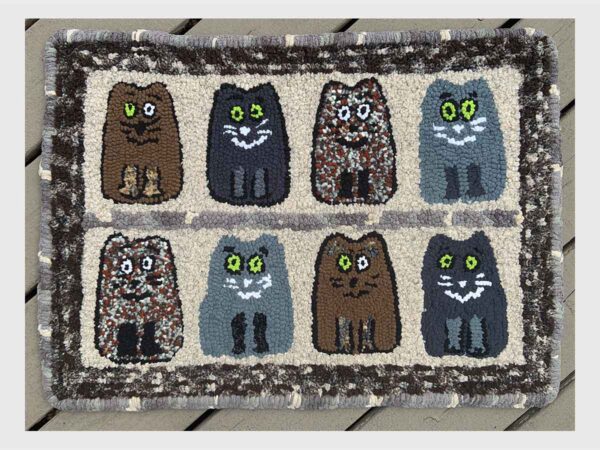 Polar Fleece Funky Cat Mat Pattern